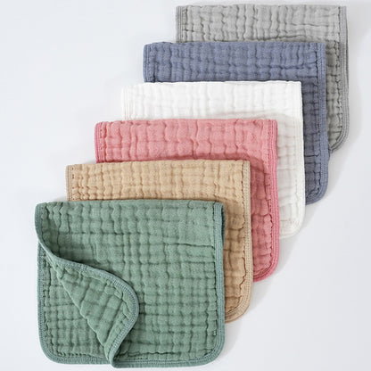 Muslin Burp Cloths, Cotton, Large 25x50cm, Extra Soft & Absorbent, 6-Pack Baby Burping Cloth For Boys & Girls  9 Color Options