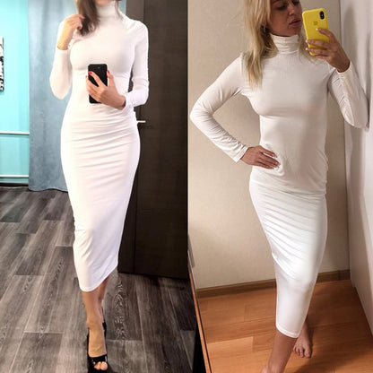 New Long-sleeve High-waisted Sexy Dress