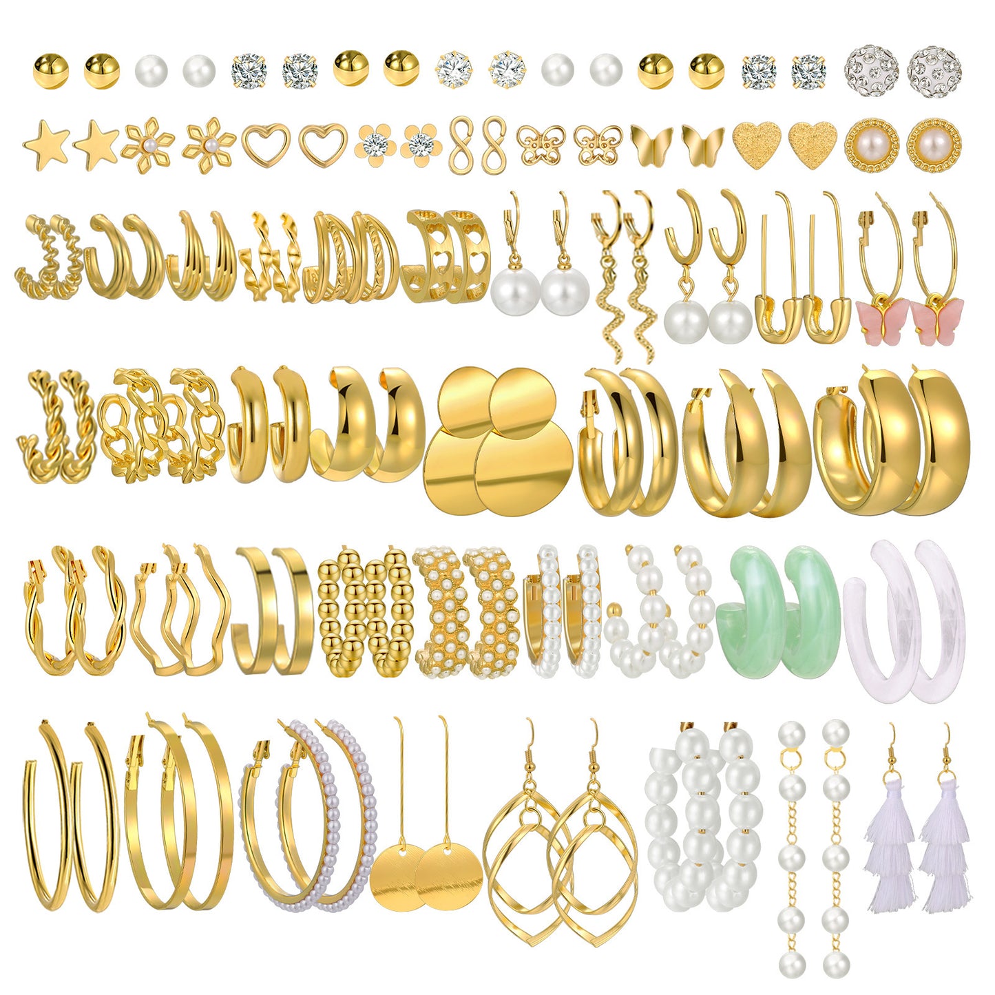 Square Geometric Hoop Earring Set