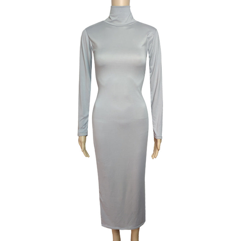New Long-sleeve High-waisted Sexy Dress