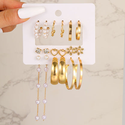 Square Geometric Hoop Earring Set