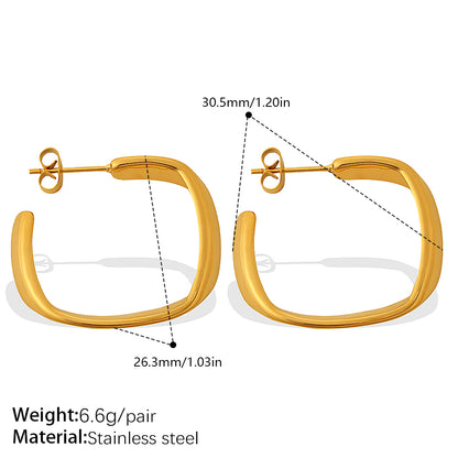Minimalist Irregular Twisted Gold Hoop Earrings-Luxury Dainty Design For Daily & Office Wear