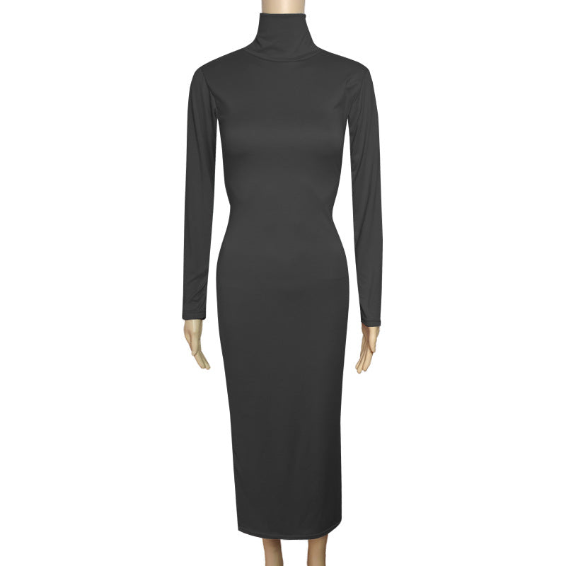 New Long-sleeve High-waisted Sexy Dress