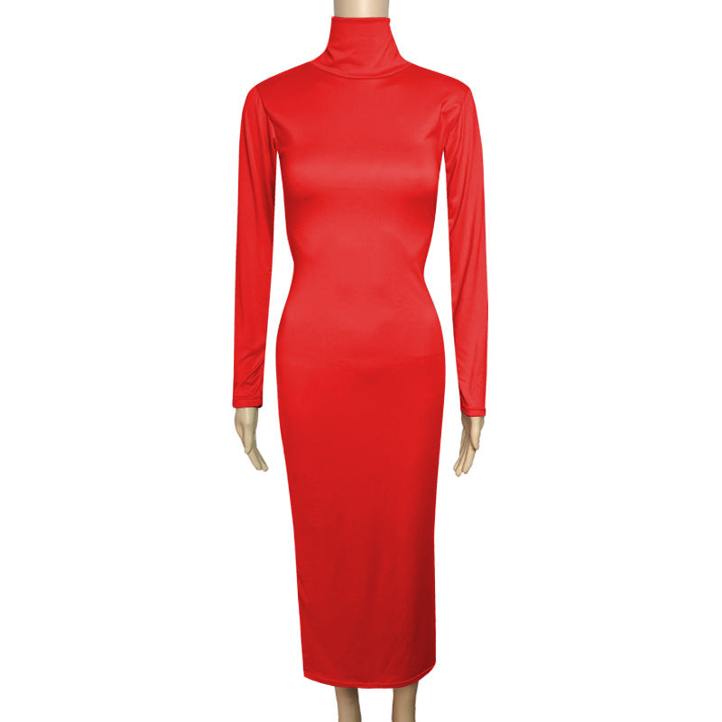 New Long-sleeve High-waisted Sexy Dress
