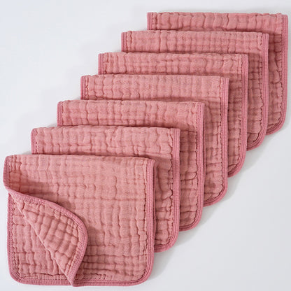 Muslin Burp Cloths, Cotton, Large 25x50cm, Extra Soft & Absorbent, 6-Pack Baby Burping Cloth For Boys & Girls  9 Color Options