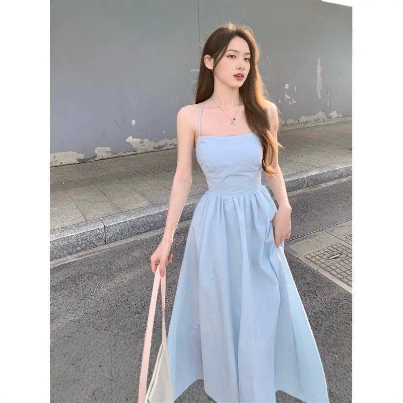 Womens Slim-Fit Waist-Cinching Figure-Lifting Slip Dress