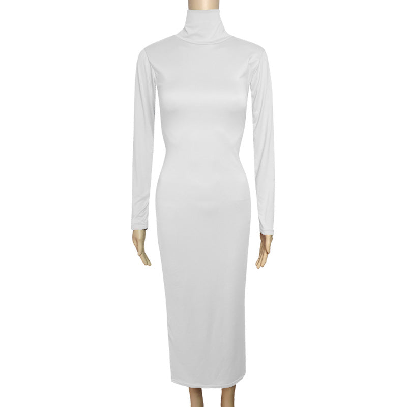 New Long-sleeve High-waisted Sexy Dress