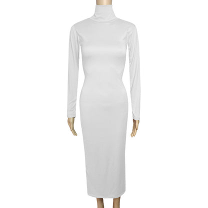 New Long-sleeve High-waisted Sexy Dress