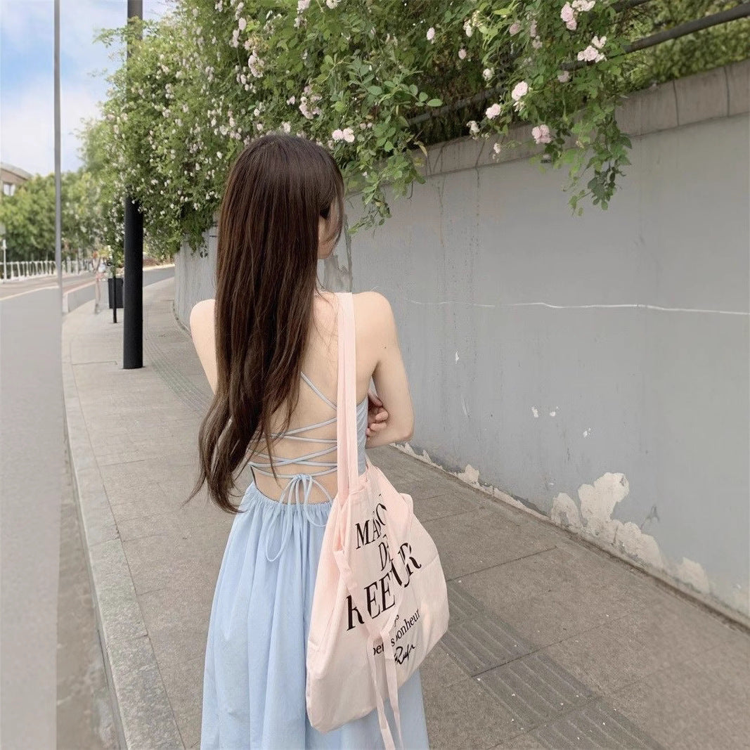 Womens Slim-Fit Waist-Cinching Figure-Lifting Slip Dress