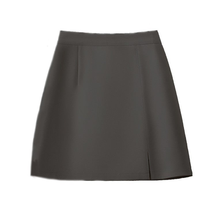 High-waisted Body-hugging, Slit Mini Skirt For Women