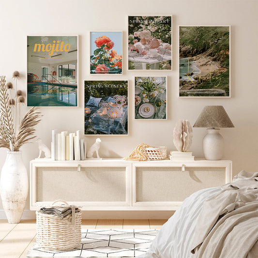 Nordic Landscape Painting Bedroom Bedside Decoration